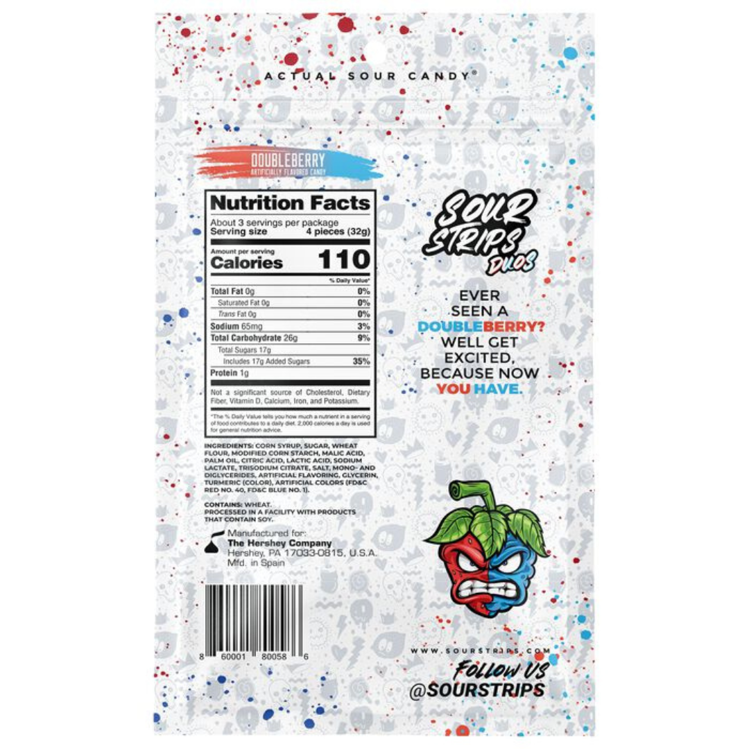 Sour Strips Doubleberry - 3.4oz