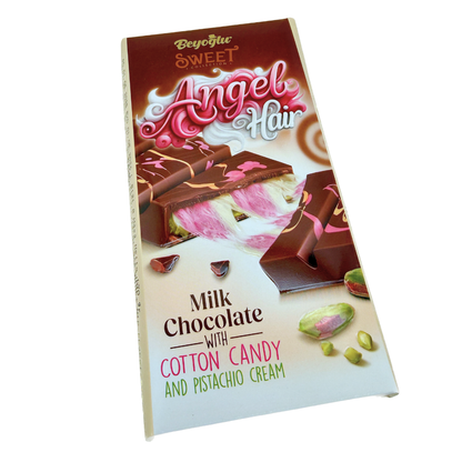 Beyoglu Angel Hair Raspberry Milk Chocolate Bar - 170g / 6ct