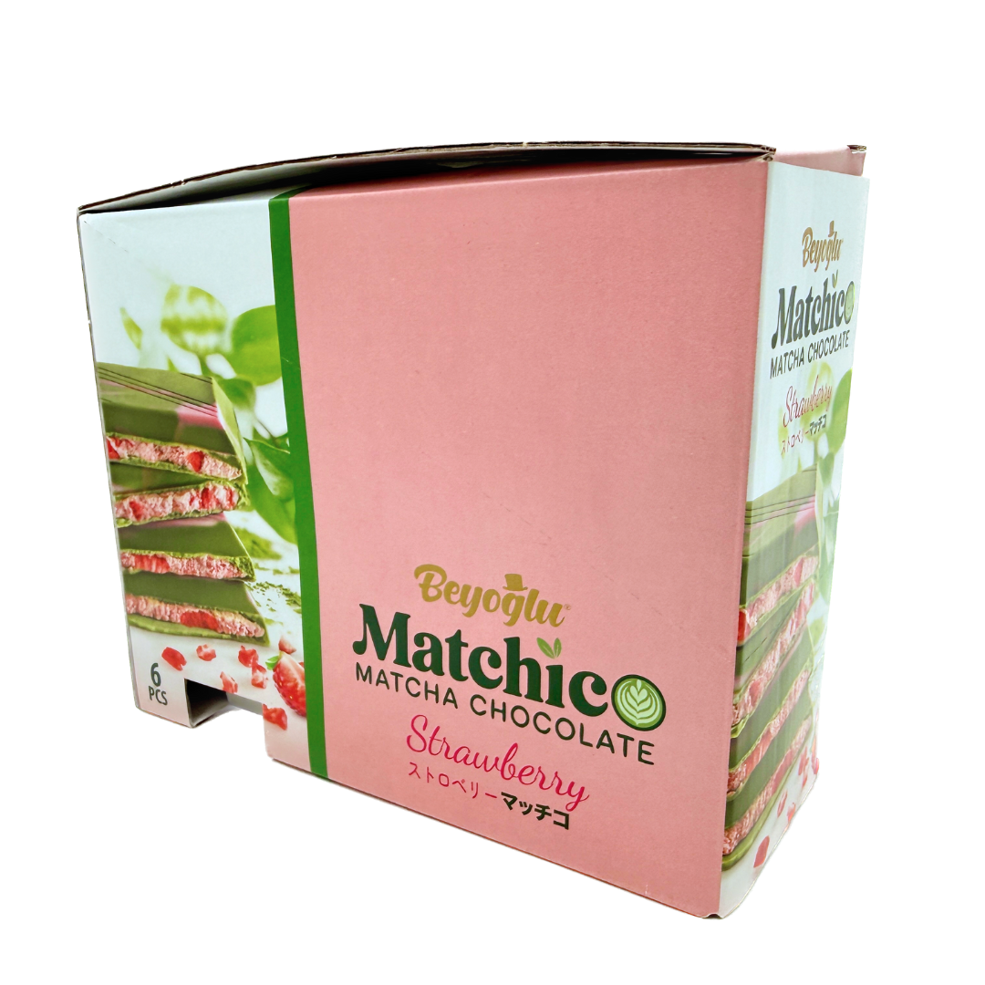Beyoglu Matchico Strawberry Matcha Chocolate Bar - 95g / 6ct