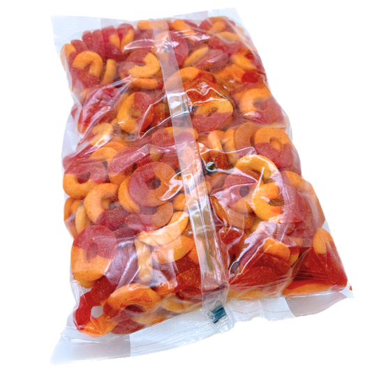 Chamoy Gummy Peach Rings - 5lb
