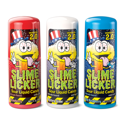 Toxic Waste Slime Licker 2.0 Red, White & Blue - 2oz / 12ct