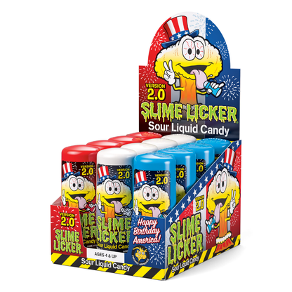 Toxic Waste Slime Licker 2.0 Red, White & Blue - 2oz / 12ct