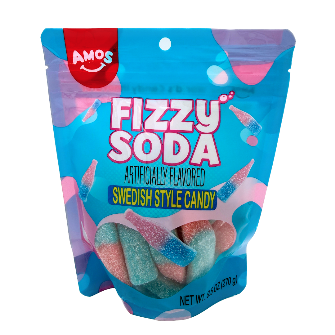 AMOS Fizzy Soda Swedish Style Candy - 9.5oz