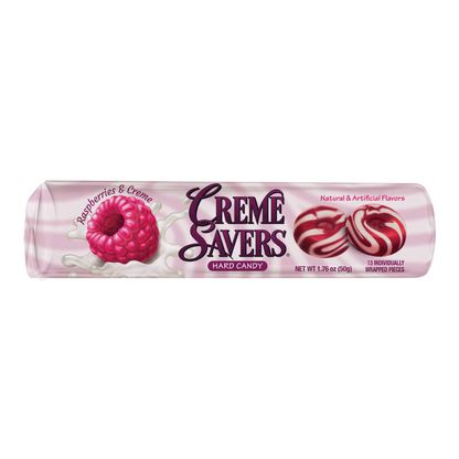 Creme Savers Raspberries & Creme Hard Candy - 1.76oz / 24ct