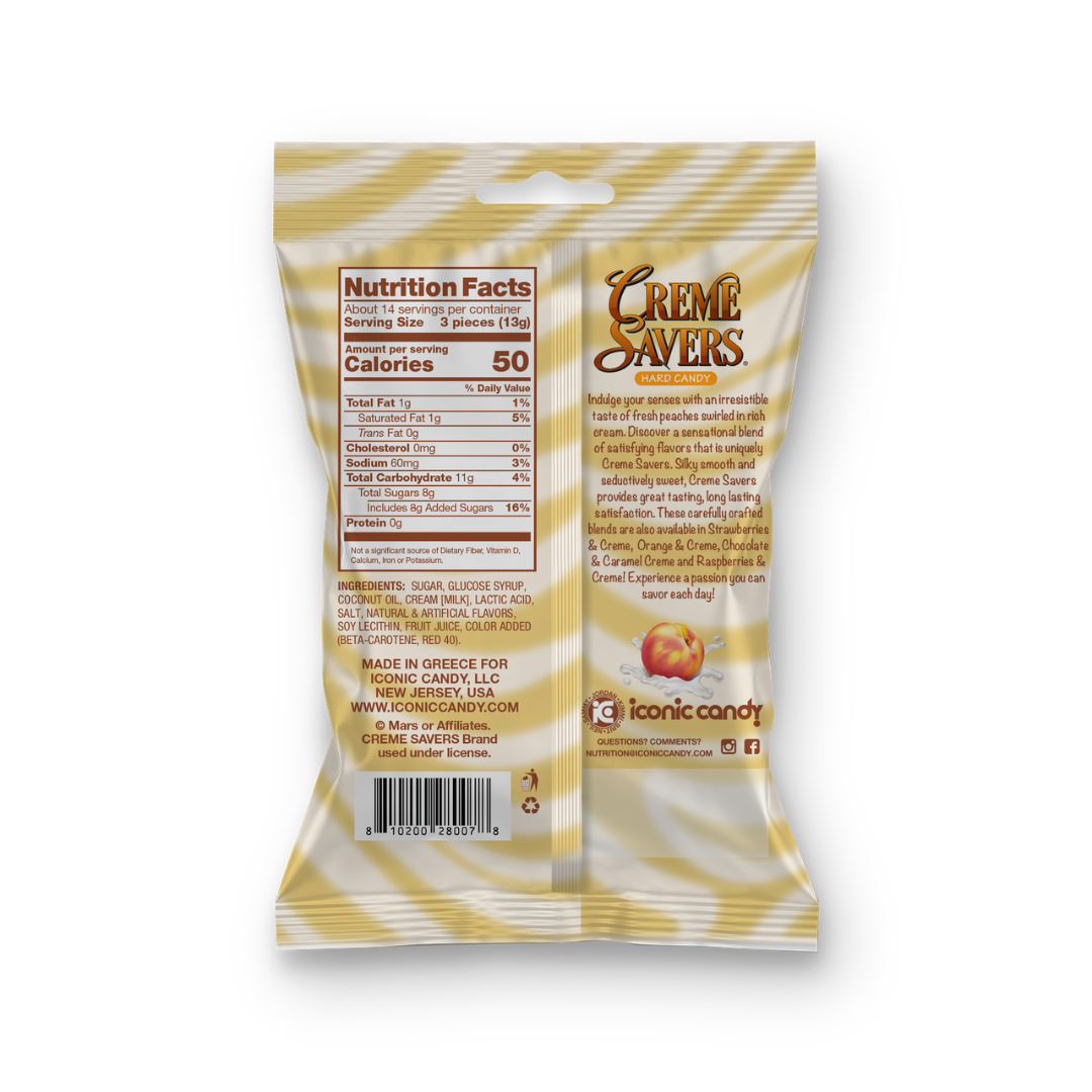 Creme Savers Peaches & Creme Hard Candy - 6.25oz
