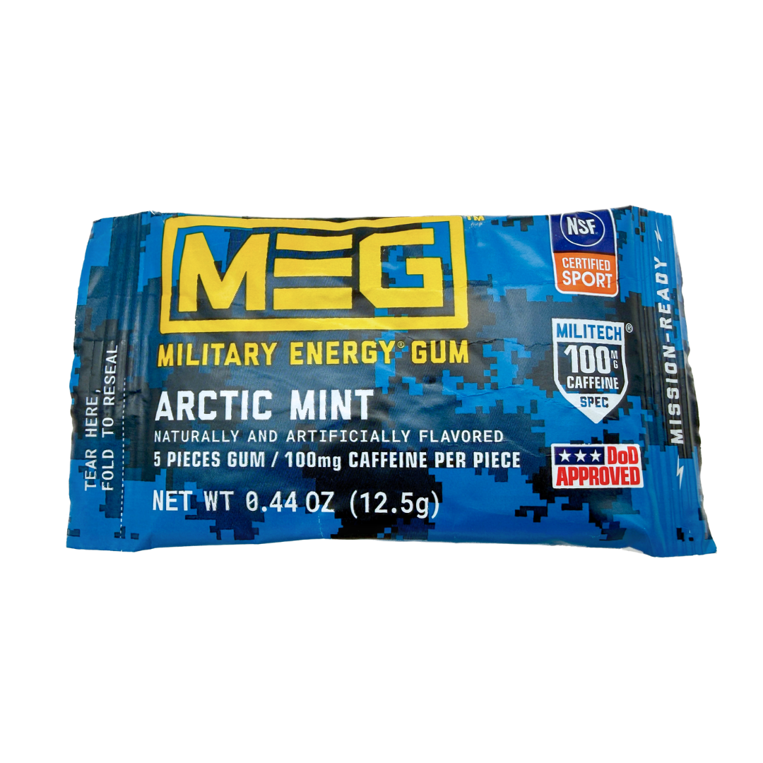 MEG Artic Mint Military Energy Gum - 0.44oz / 12ct