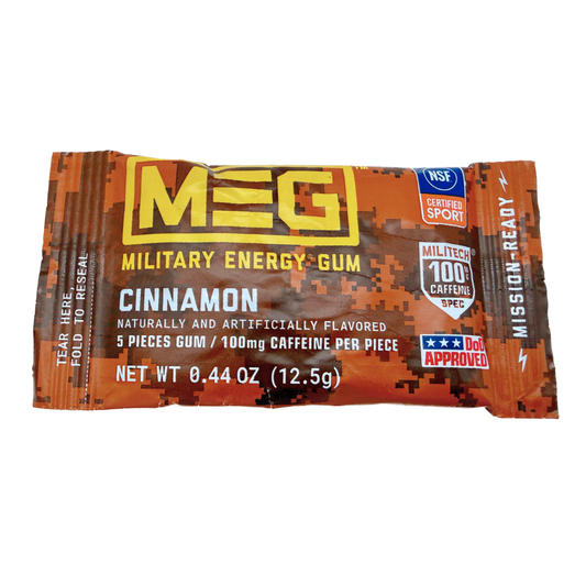MEG Cinnamon Military Energy Gum - 0.44oz / 12ct
