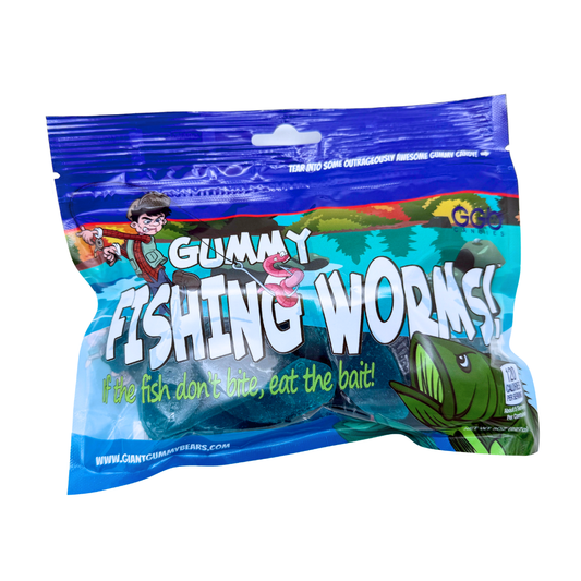 Gummy Fishing Worms - 8oz