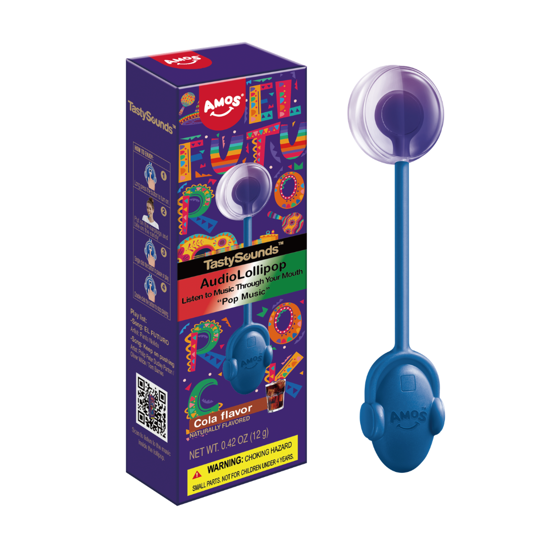 AMOS TastySounds El Futuro Music Cola Lollipop - 0.42oz