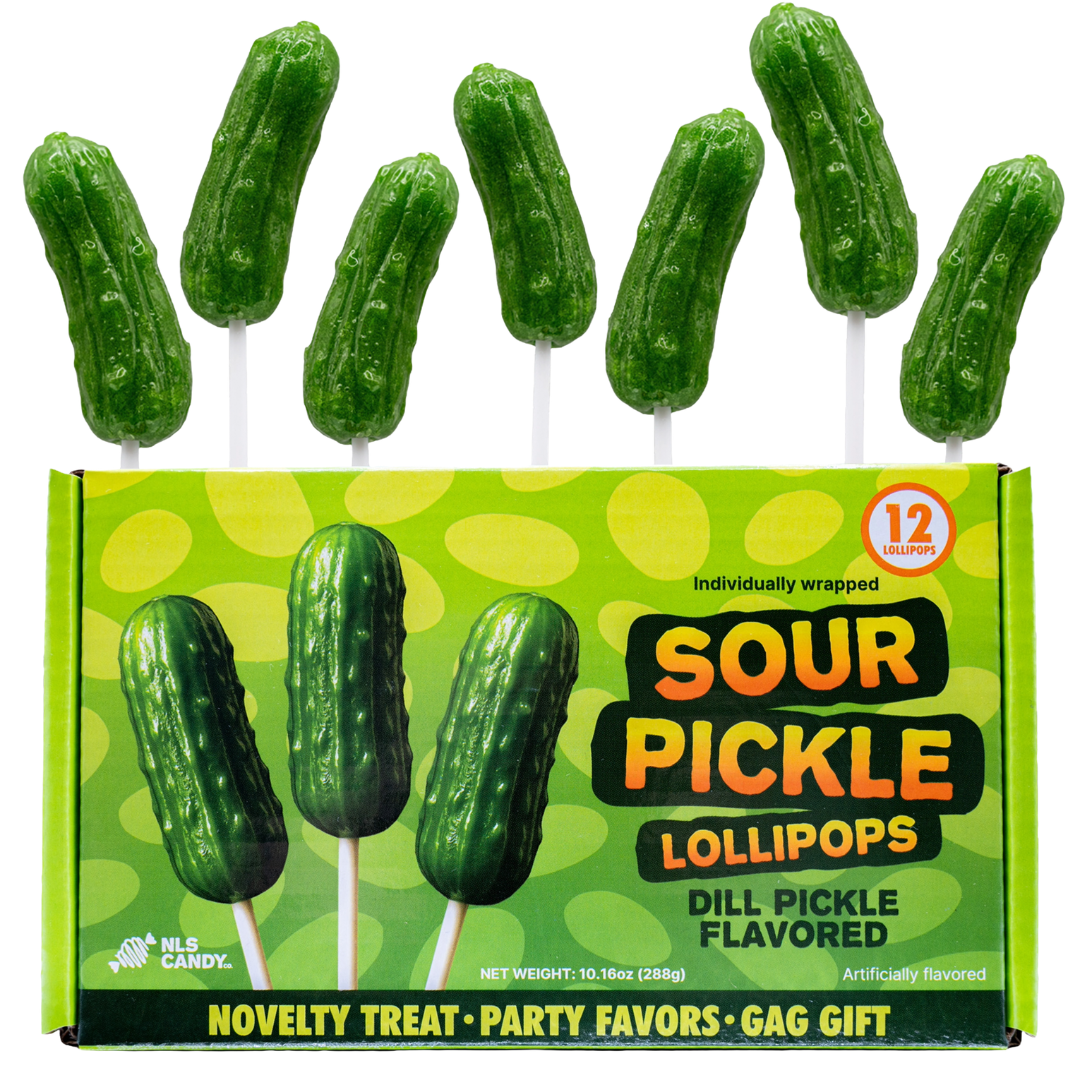 Sour Pickle Lollipops - 12ct