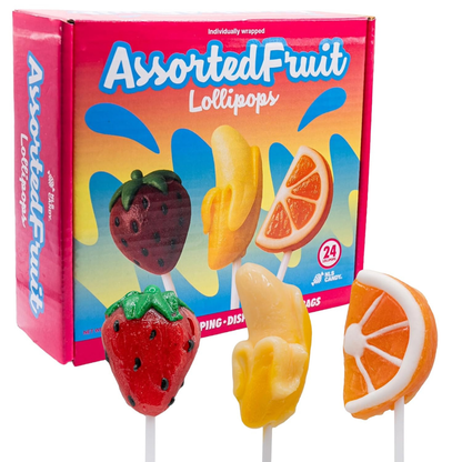 Assorted Fruit Lollipops - 24ct