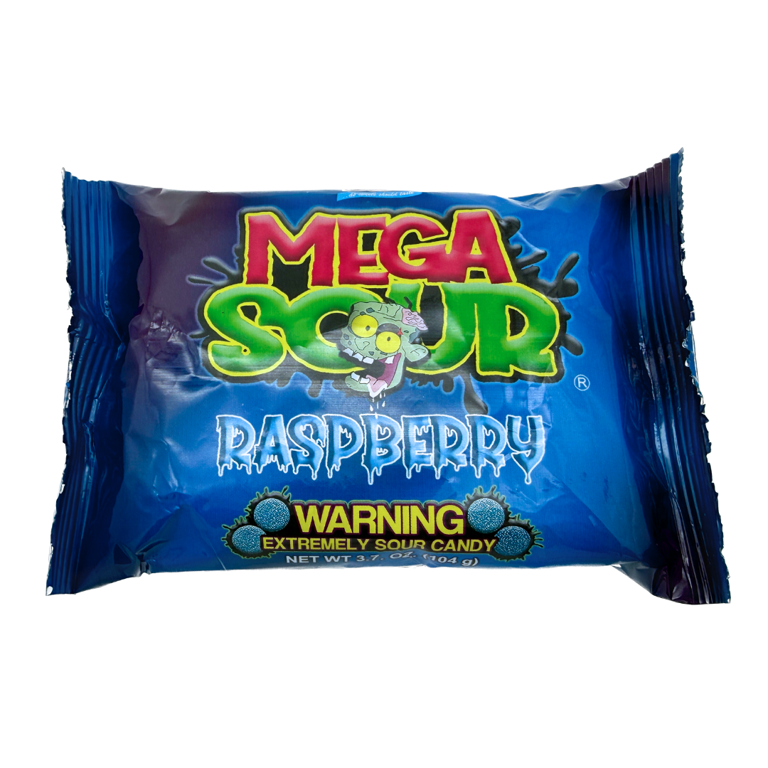 Super Raspberry Candy Barnetts Mega Sour Raspberry Candy - 3.7oz – Blair Candy Company