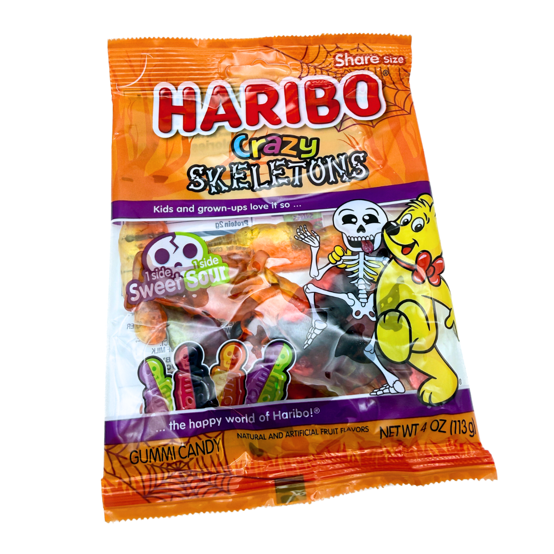 Haribo Crazy Skeletons Gummi Candy - 4oz