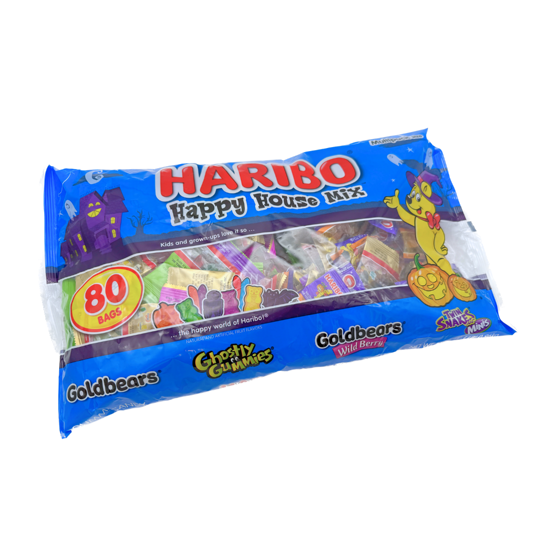 Haribo Happy House Mix 80 Piece Halloween Gummi Candy Bag - 33.7oz
