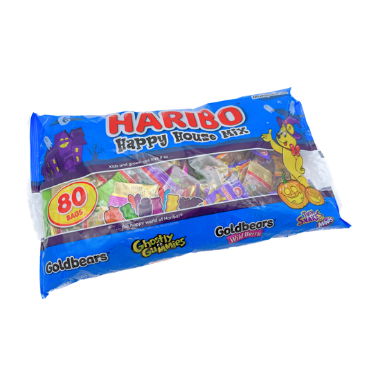 Haribo Happy House Mix 80 Piece Halloween Gummi Candy Bag - 33.7oz