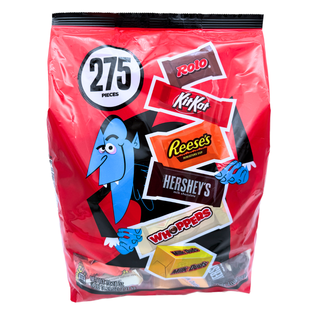 HERSHEY'S 275 Piece Assorted Halloween Candy Bag - 78.24oz