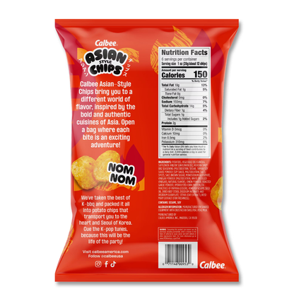 Calbee Asian Style Korean Spicy BBQ Potato Chips - 6oz