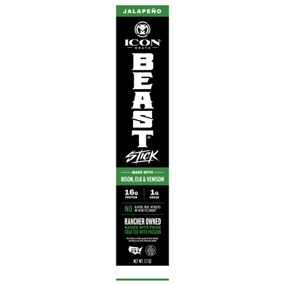 Icon Meats Jalapeno Beast Stick - 1.7oz / 16ct
