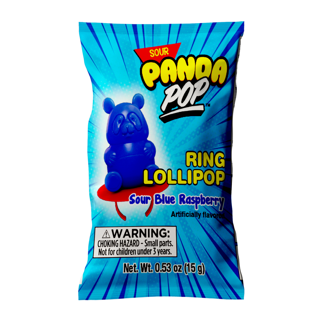 Sour Panda Pops Ring Lollipops - 0.53oz / 24ct