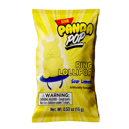 Sour Panda Pops Ring Lollipops - 0.53oz / 24ct