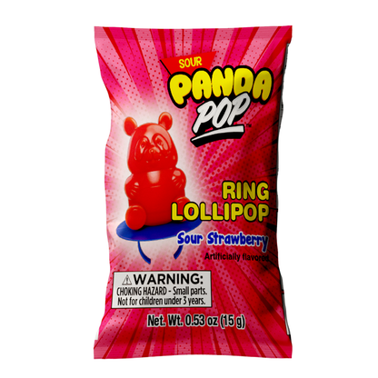 Sour Panda Pops Ring Lollipops - 0.53oz / 24ct