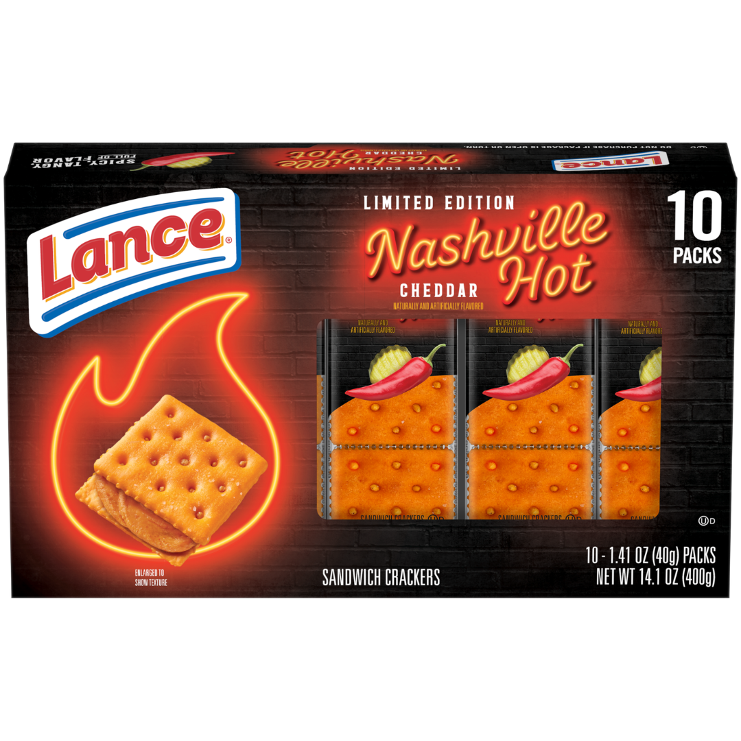 Lance Nashville Hot Cheddar Sandwich Crackers - 1.41oz / 10ct