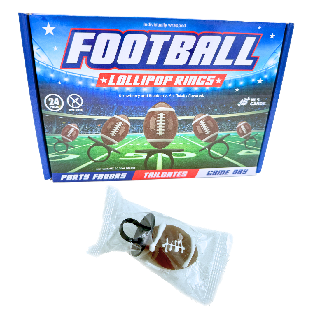 Football Lollipop Rings - 24ct