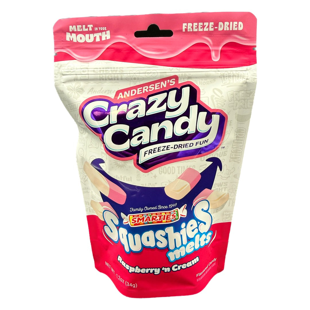 Crazy Candy Freeze-Dried Raspberry ‘n Cream Smarties Squashies Melts - 1.2oz