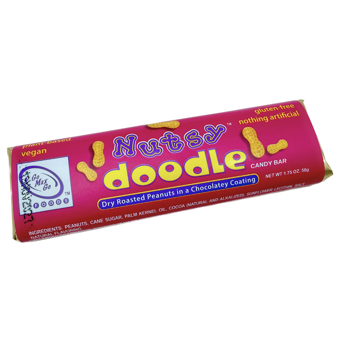 Nutsy Doodle Vegan Peanut Chocolate Bar - 1.5oz / 12ct