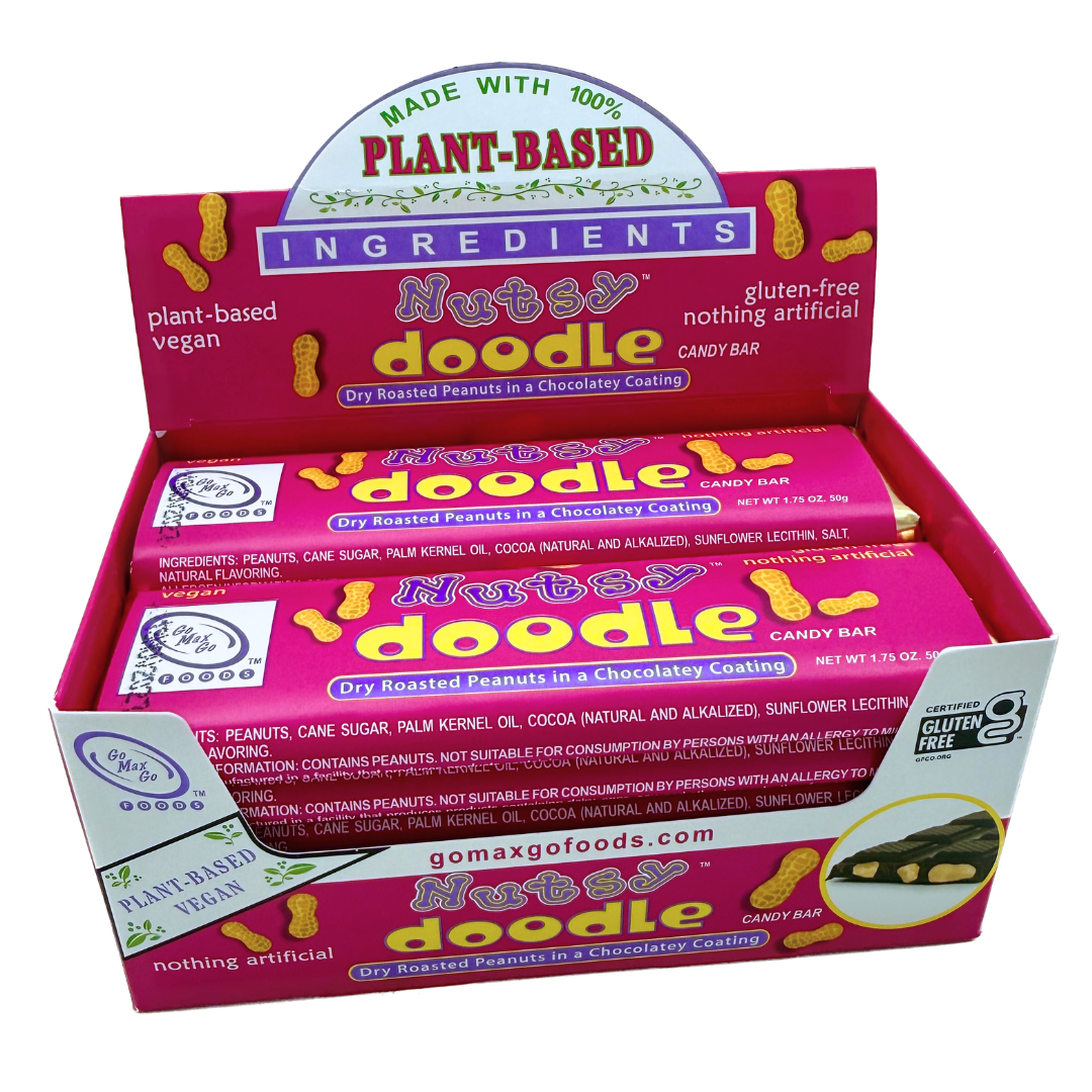 Nutsy Doodle Vegan Peanut Chocolate Bar - 1.5oz / 12ct