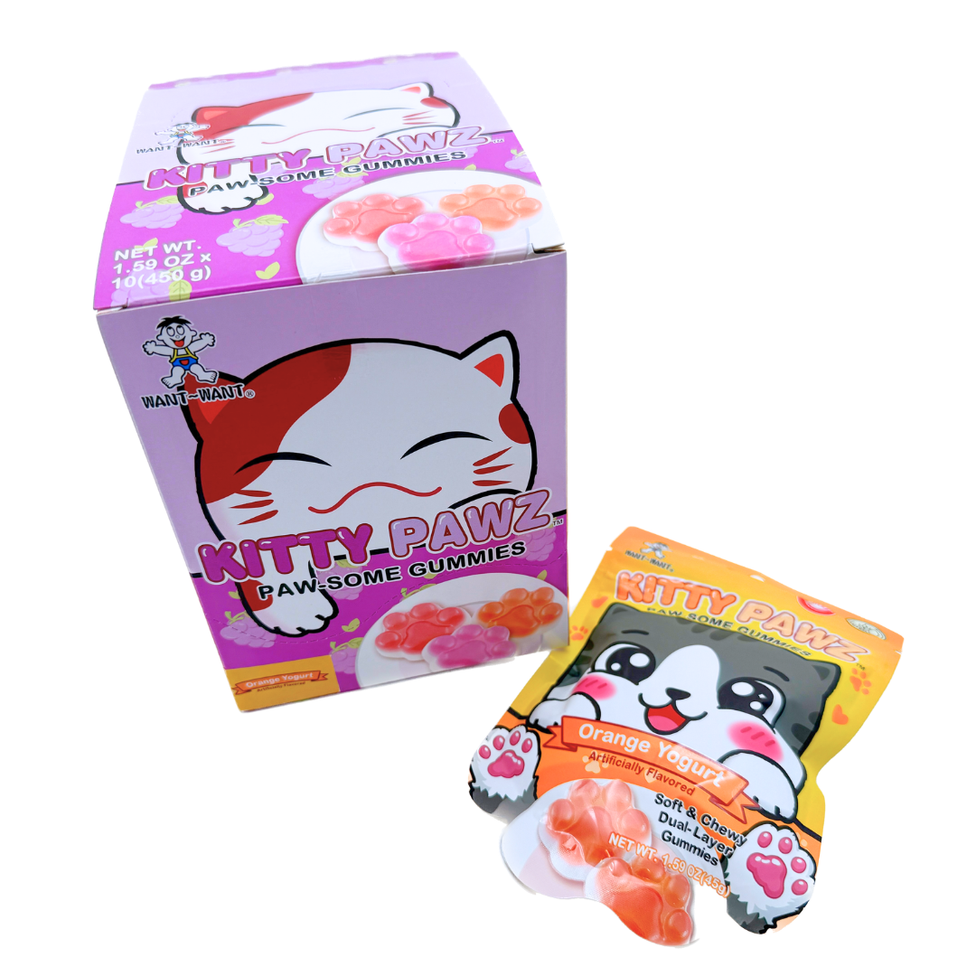 Want-Want Kitty Pawz Orange Yogurt Gummies - 1.59oz / 10ct