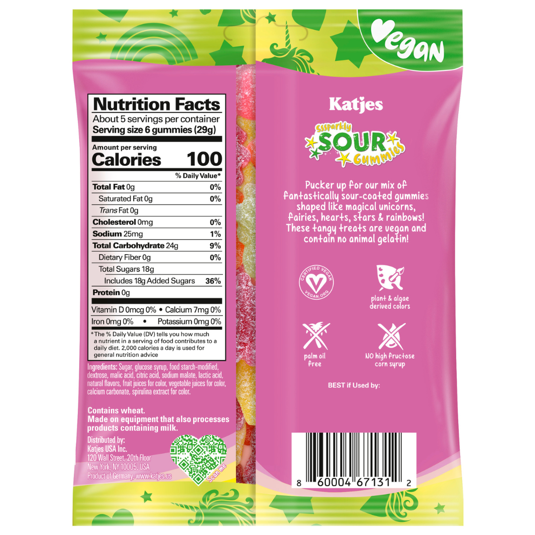 Katjes Sssparkly Sour Gummies - 4.9oz