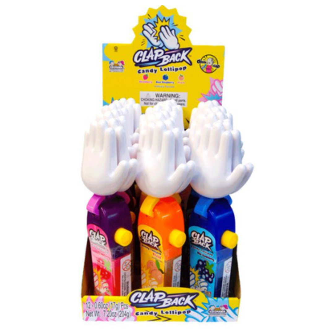 Kidsmania Clap Back Candy Lollipop - 0.6oz / 12ct
