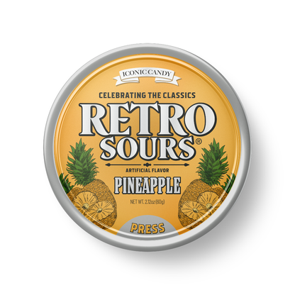 Retro Sours Pineapple Hard Candy - 2.12oz / 8ct