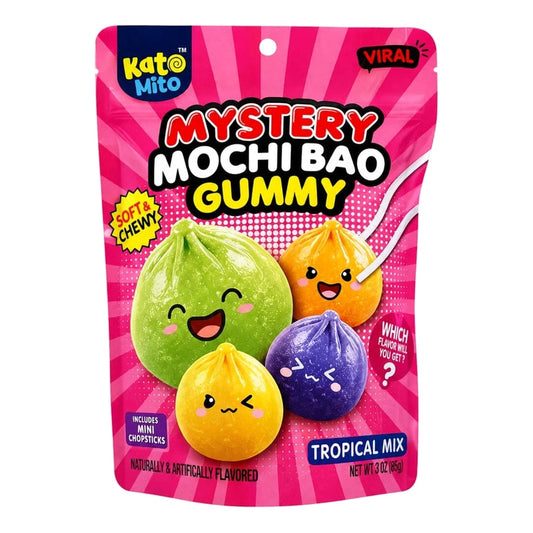 Kato Mito Mystery Mochi Bao Gummy Tropical Mix - 3oz