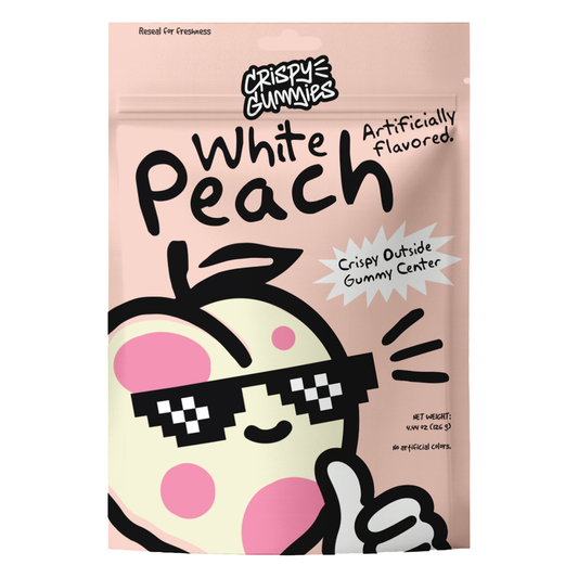 White Peach Crispy Gummies - 4.44oz