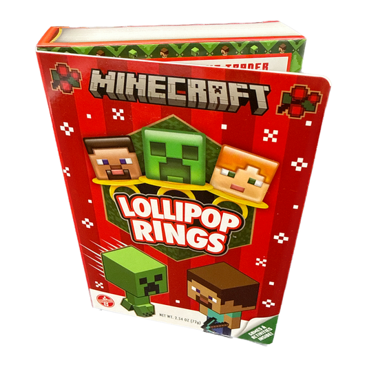 Minecraft Lollipop Rings Holiday Funbook - 2.54oz