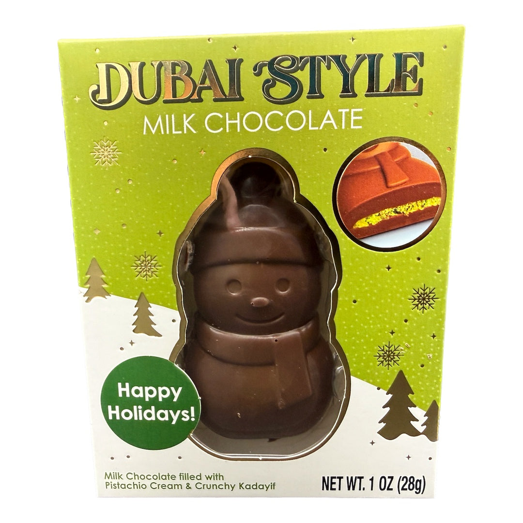 Dubai Style Milk Chocolate Snowman - 1oz
