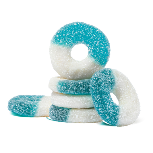 Gummi Blue Raspberry Rings - 4.5lb