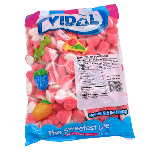 Vidal Strawberry Gummi Drops - 2.2lb