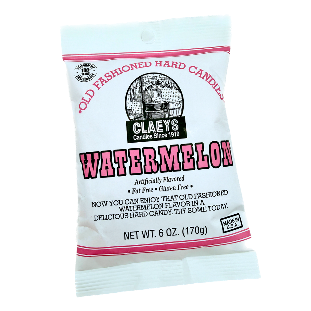 Hard Shell Watermelon Claeys Old Fashioned Watermelon Hard Candies - 6oz – Blair Candy Company