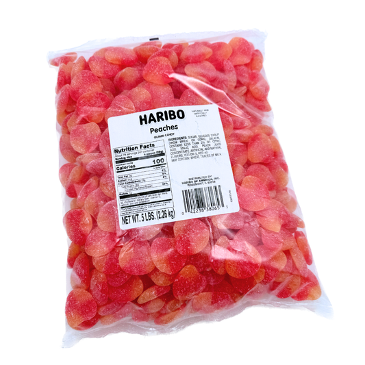 Haribo Gummi Peach Slices - 5lb