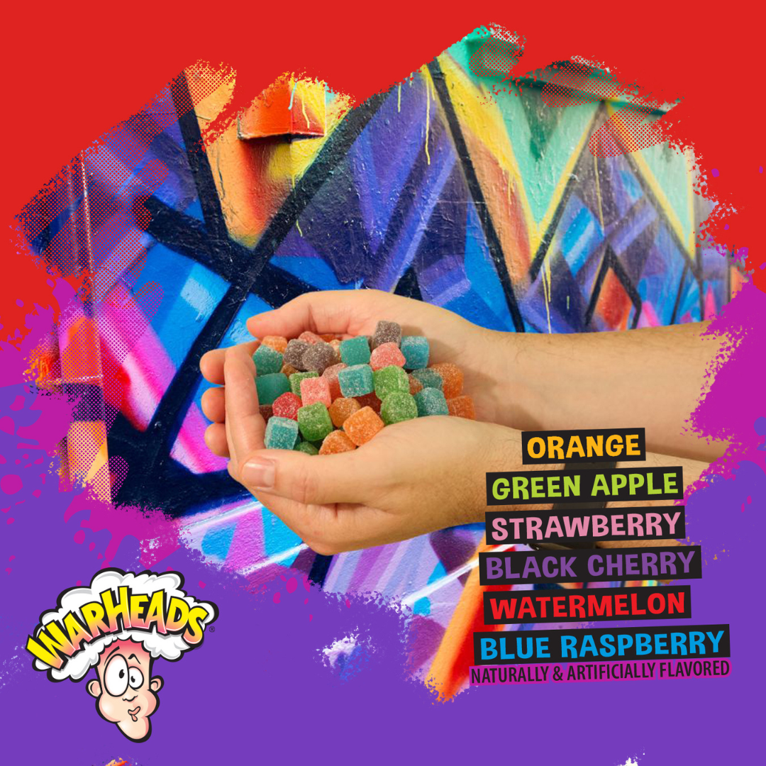 Warheads Sour Fruity Cubes - 5oz