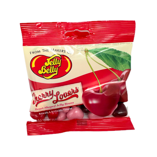 Jelly Belly Cherry Lovers Heart Shaped Jelly Beans - 3.5oz