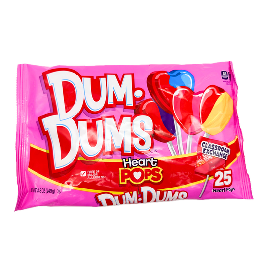Dum Dum Heart Lollipops 25 Count