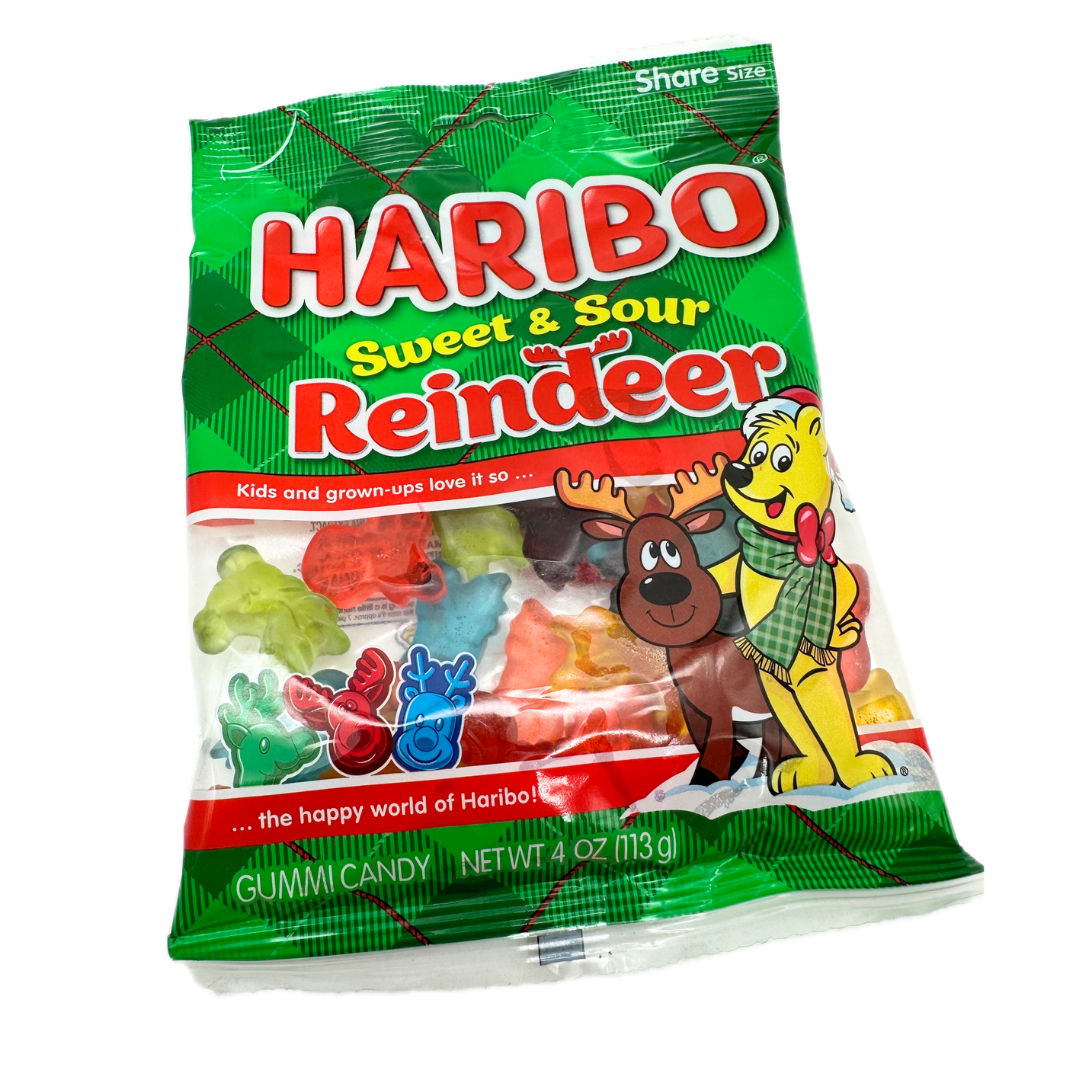 Haribo Sweet & Sour Gummi Reindeer - 4oz