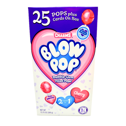 Charms Blow Pops Valentines Day Lollipops and Cards - 25ct