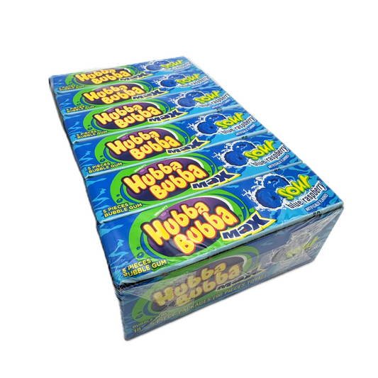 HUBBA BUBBA Max Sour Blue Rasperry Gum - 5pc / 18ct
