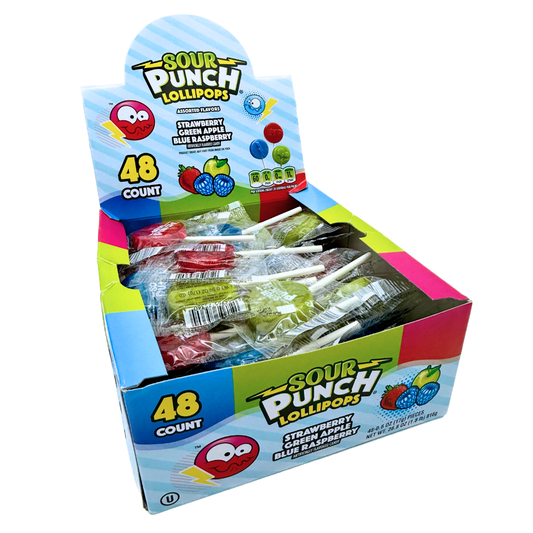 Sour Punch Lollipops - 48ct