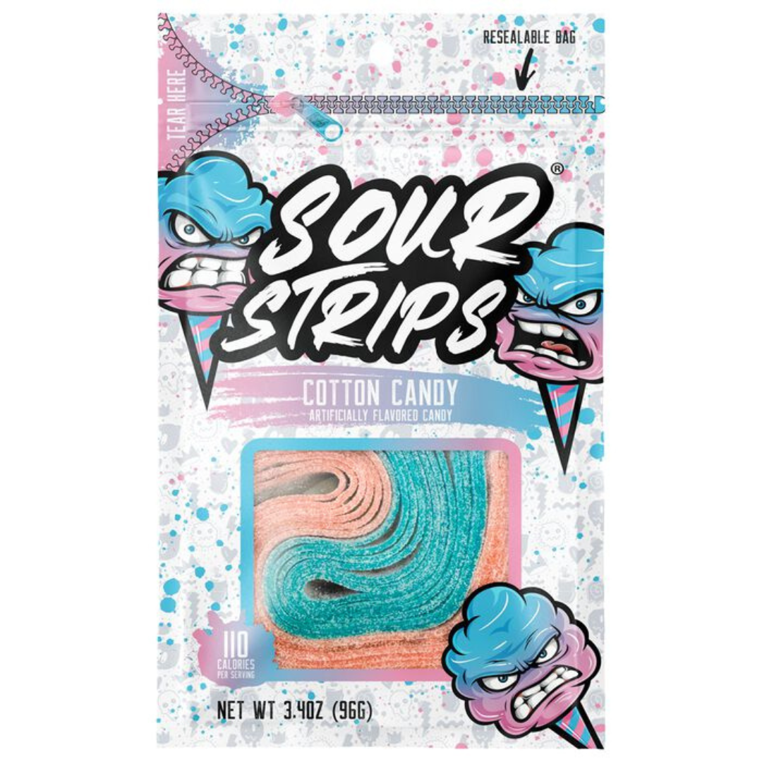 Sour Strips Cotton Candy - 3.4oz